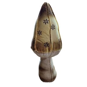 Vintage Fabric Stuffed Mushroom Decor
